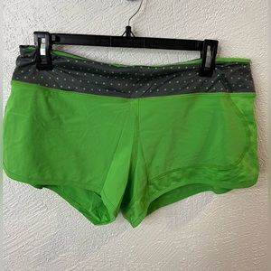 Green rabbit running shorts, sz large